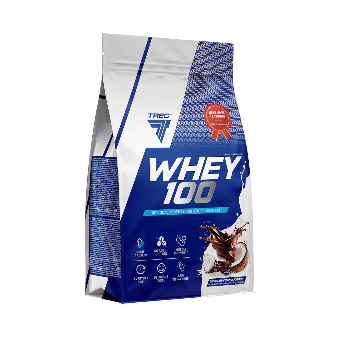 TREC Whey 100 700 g – Chocolate Coconut – czekolada z kokosem